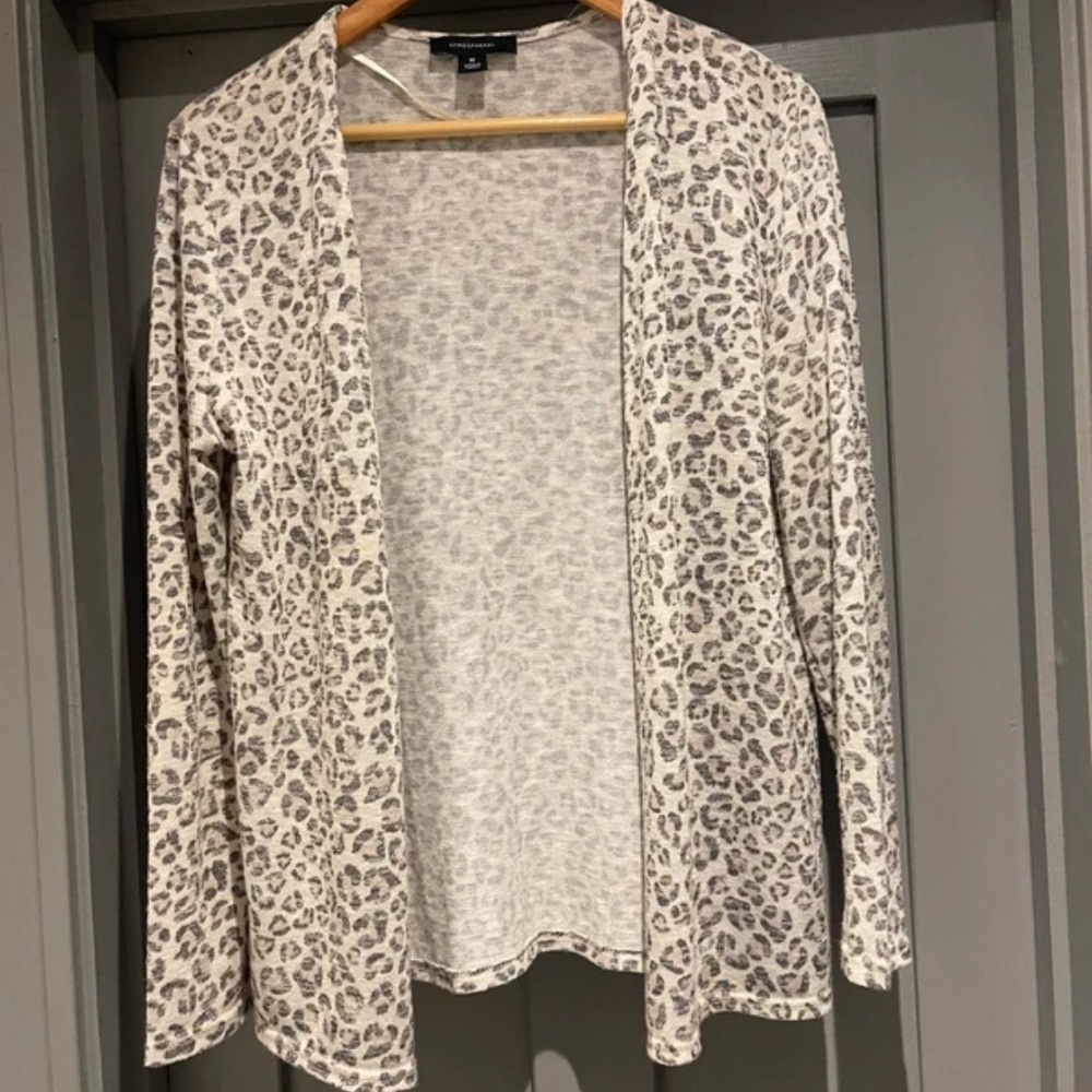 Atmosphere Animal Print Blazer - Cream and Gray